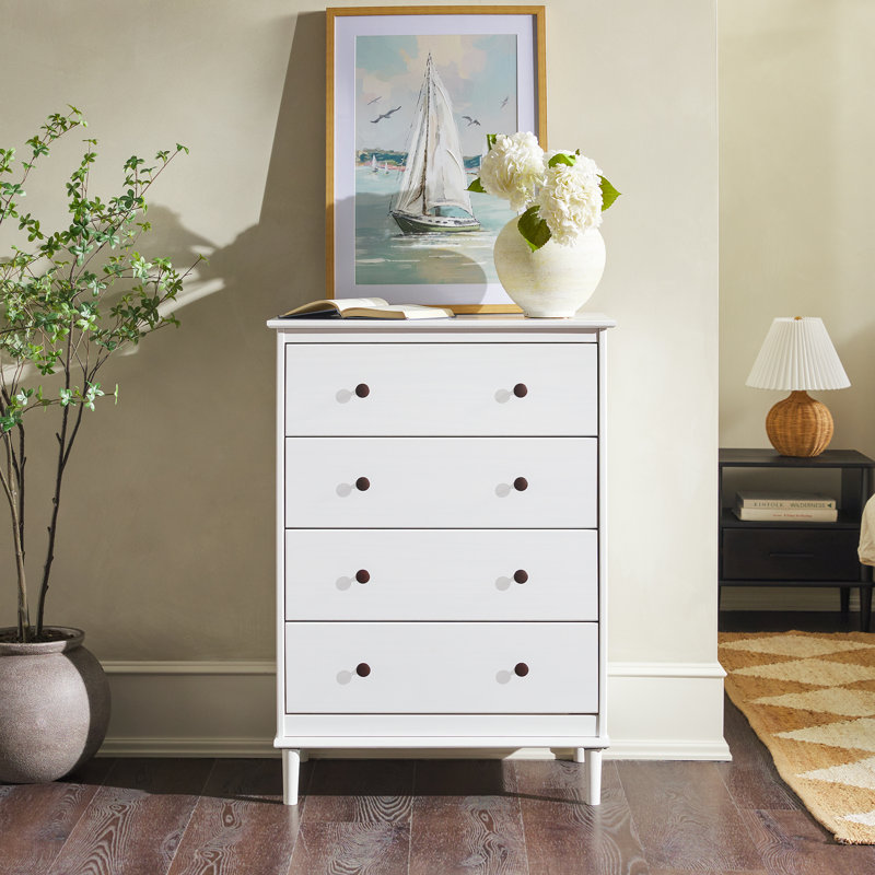 Commode 4 tiroirs Haney, Blanc