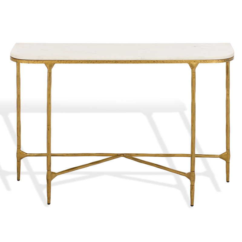 Janowsky Metal Console Table, White