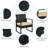 Bowmore 3-Piece Patio Furniture Set with Rattan Cushioned Chairs & Metal Table-1840865681