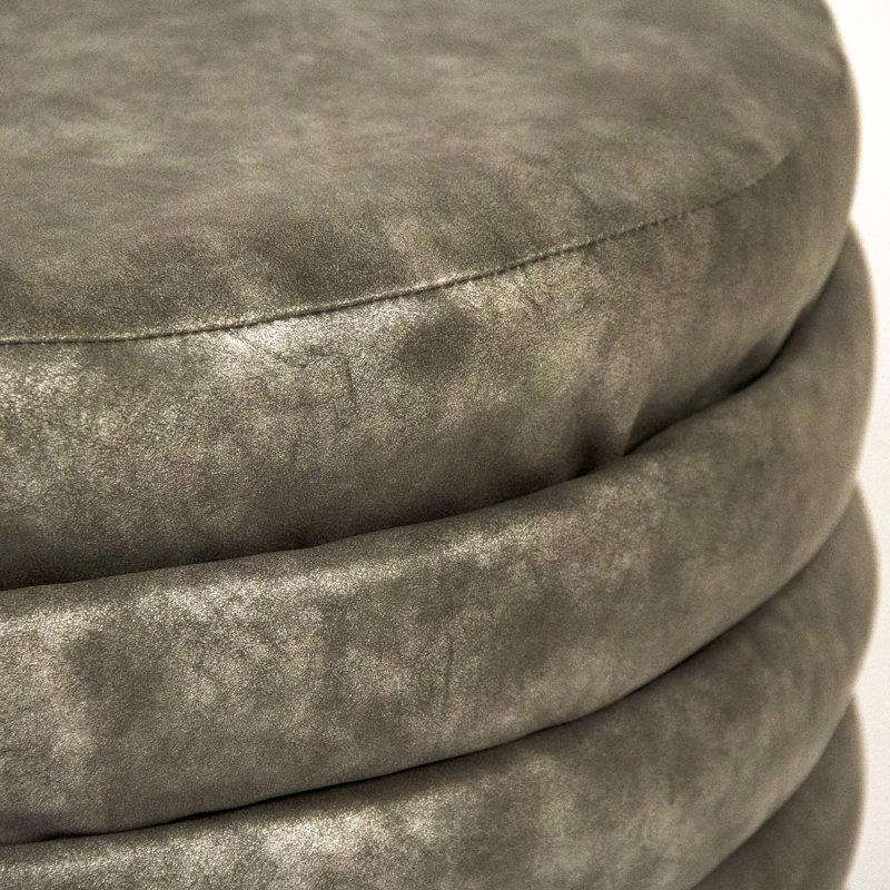 Otavio Upholstered Pouf, Gray