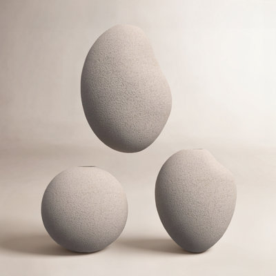 3 Piece Pebble Wall Vase Set