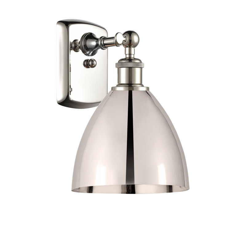Amenda Steel Armed Sconce, Yes, Antique Brass/Black