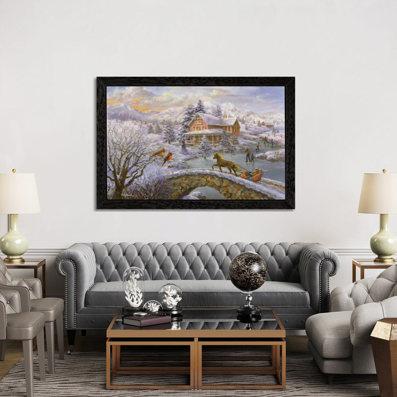 Winter Joy by Nicky Boehme - Print on Canvas, 101.6 cm H x 66.04 cm W, Black Framed