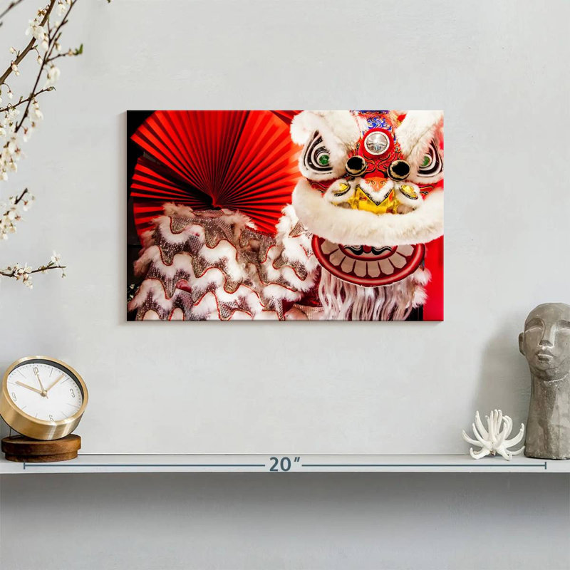 Ravi Chinese Lion Dance, 8" H x 12" W