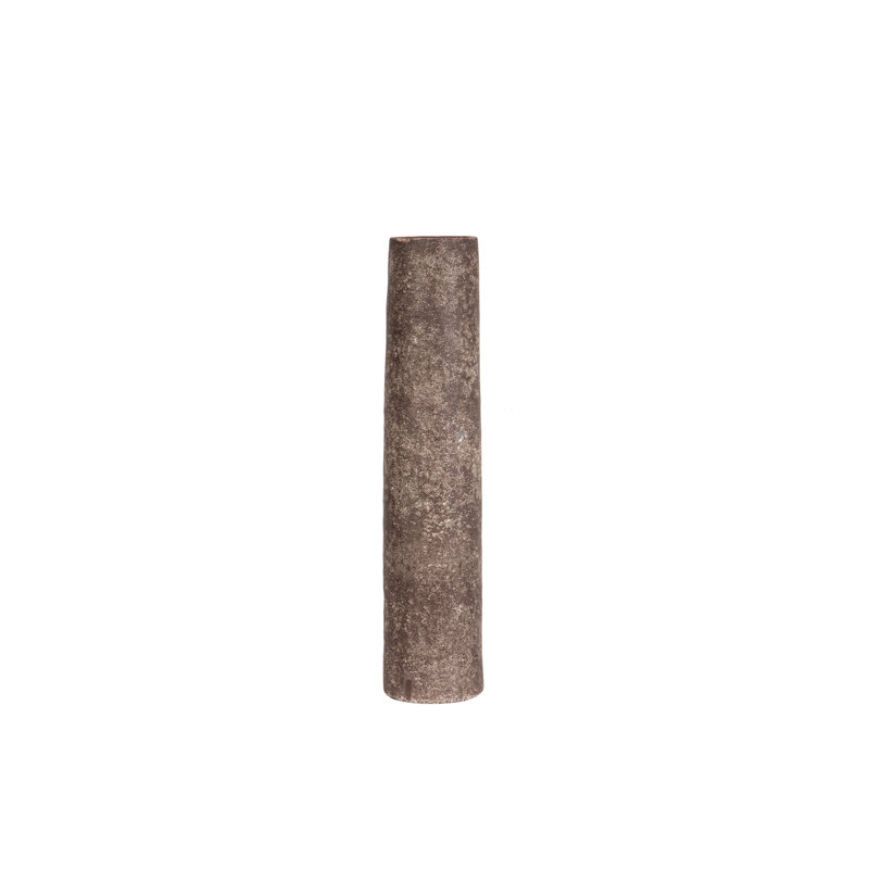 CERAMIC VASE 8X8 CM, Brown, overall height- 35cm