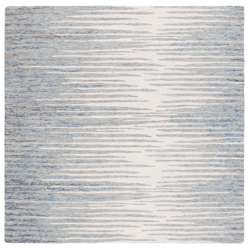 Urja Abstract Hand Tufted Wool Abstract Rug, Square 6'