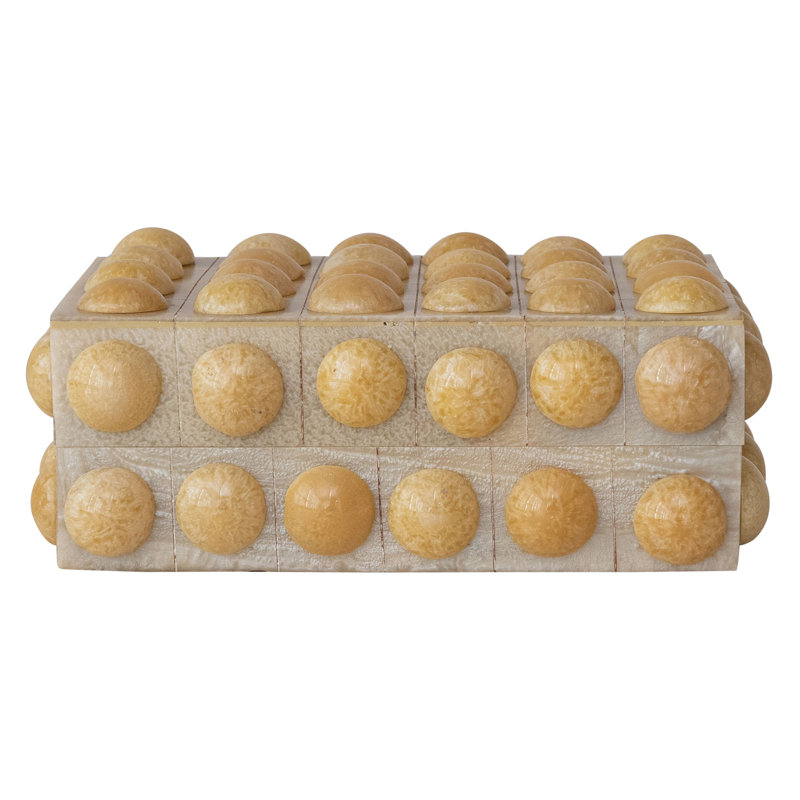 Boîte à canettes en résine marbrée faite à la main