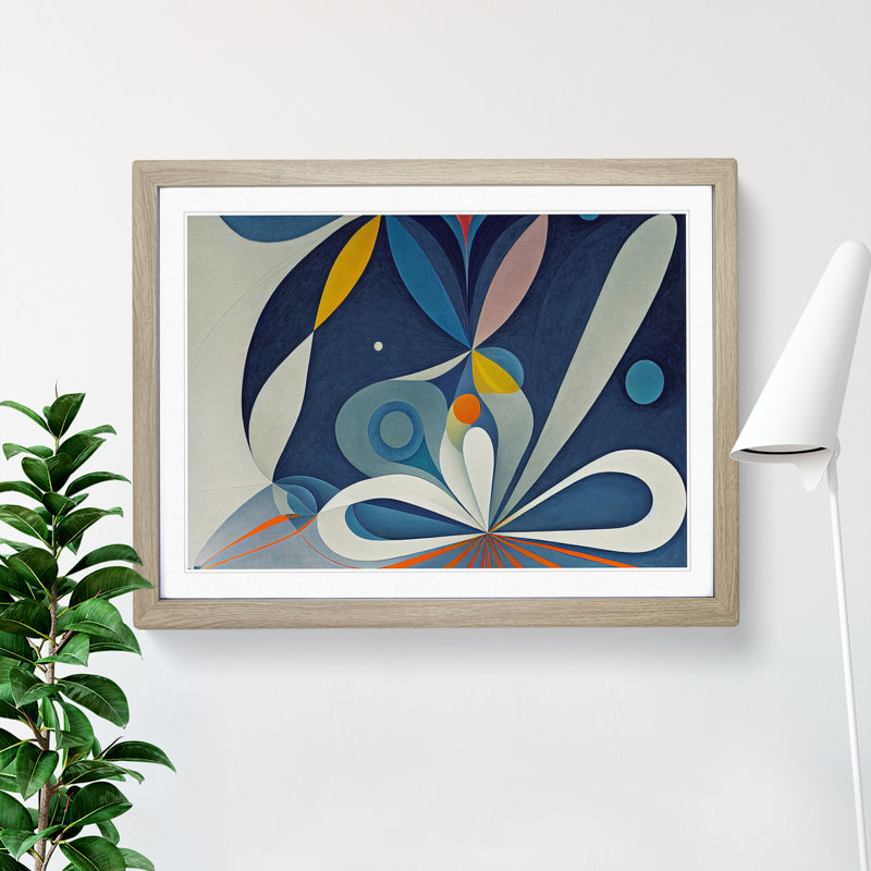 Unsurpassed Abstract Art - Framed Print, 46cm H x 64cm W x 2cm D, Oak