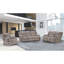 Fauteuil inclinable manuel de style transitionnel avec accoudoirs coussinés et finition moka-864757283