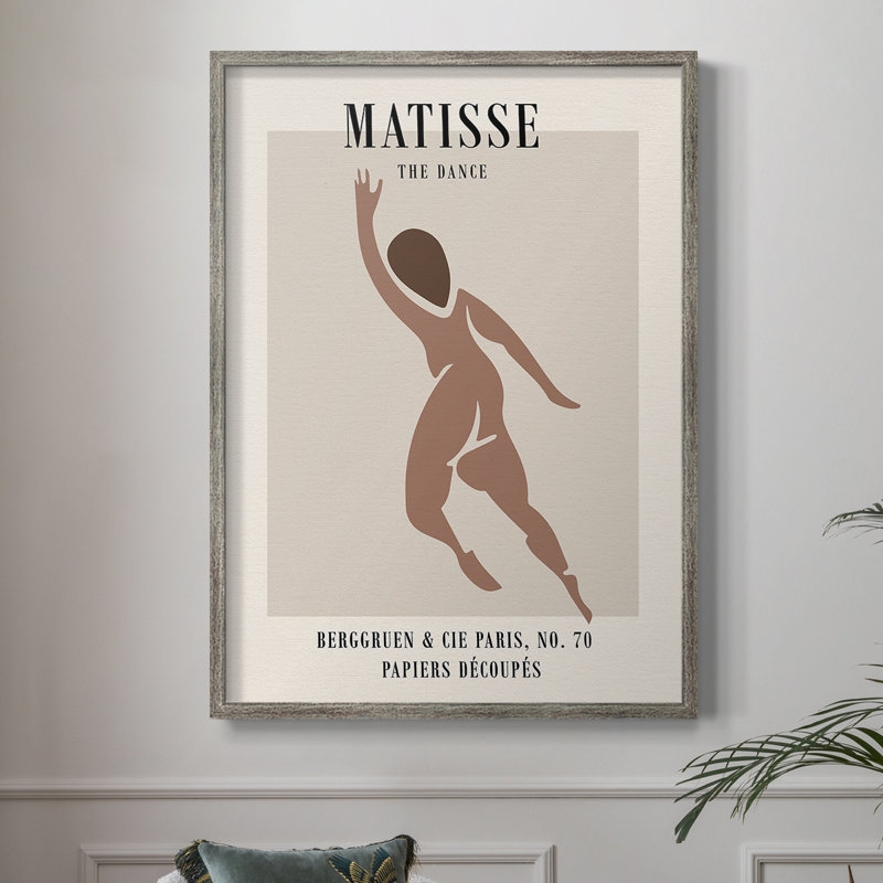 Matisse XCV III, reproduction d'art encadrée - bois massif, H 11 po x l 9 po