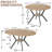 42.5-58.2 Inch Nordic Light Oak Extendable( with Rotating Extension Leaves) Round Dining Table With Storage Shelf For 4-6 People-1252142061