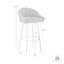 Tabouret de bar en métal noir avec similicuir gris
