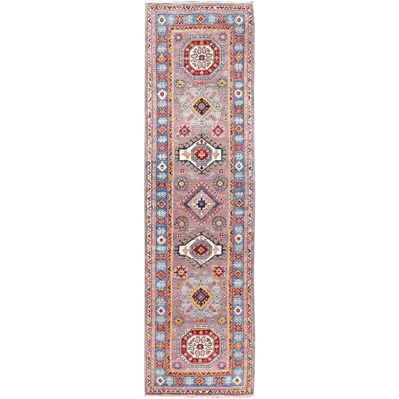 Possing One-of-a-Kind 2'6" X 9'2" New Age Runner Wool Area Rug Grey