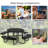 Ridenour Metal Picnic Table Dining Table with Umbrella Hole - Coated Steel Heavy Duty Commercial Grade Table-318604445