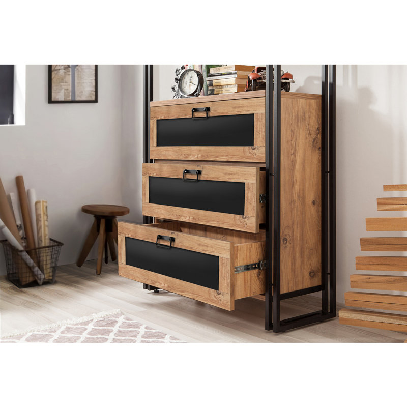 Bibliothèque standard en métal H 78,74 "x l 43,31" Zina