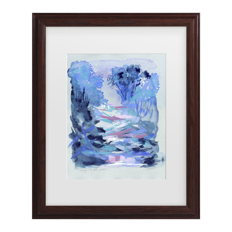 Œuvre encadrée, «Bistro Wyanne Tranquility and Silence Matted», H 16,75 po x l 13,75 po