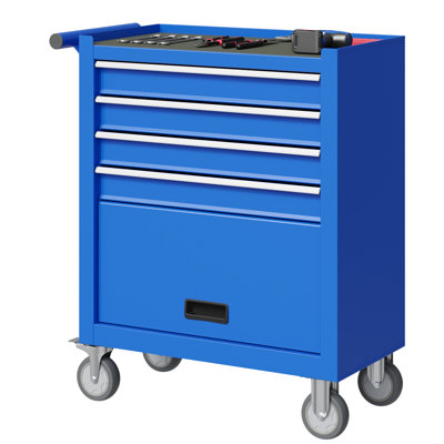 4-drawer Rolling Tool Chest With Safety Lock & Spacious Storage