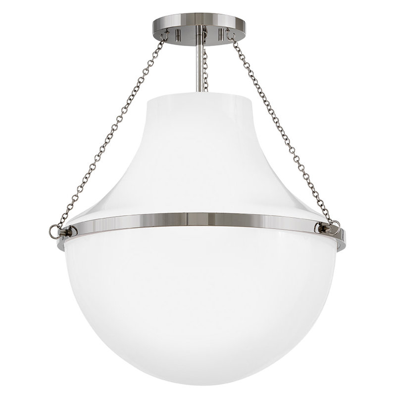 Hinkley Collins Medium Semi-Flush Mount, 22.75" H x 20" W x 20" D, Chrome