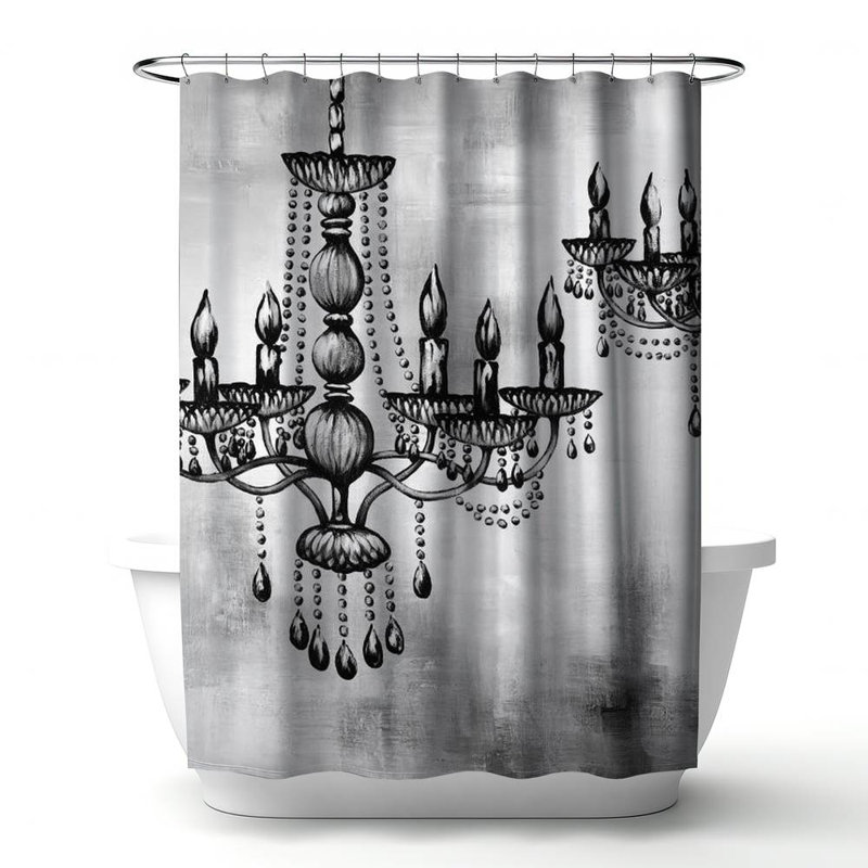 Shower Curtain SL3 – Polyester Shower Curtain, Dye Sublimation Print, 71" W × 74" L