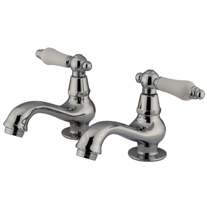 Vintage Centerset Bathroom Faucet, Polished Chrome
