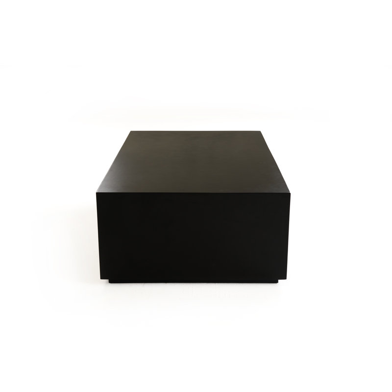 Polly 51" Concrete Coffee Table, Black