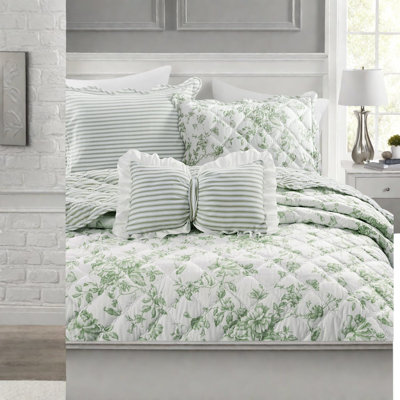 Ensembles de literie à motif floral moderne, courtepointe en polyester très grand confort