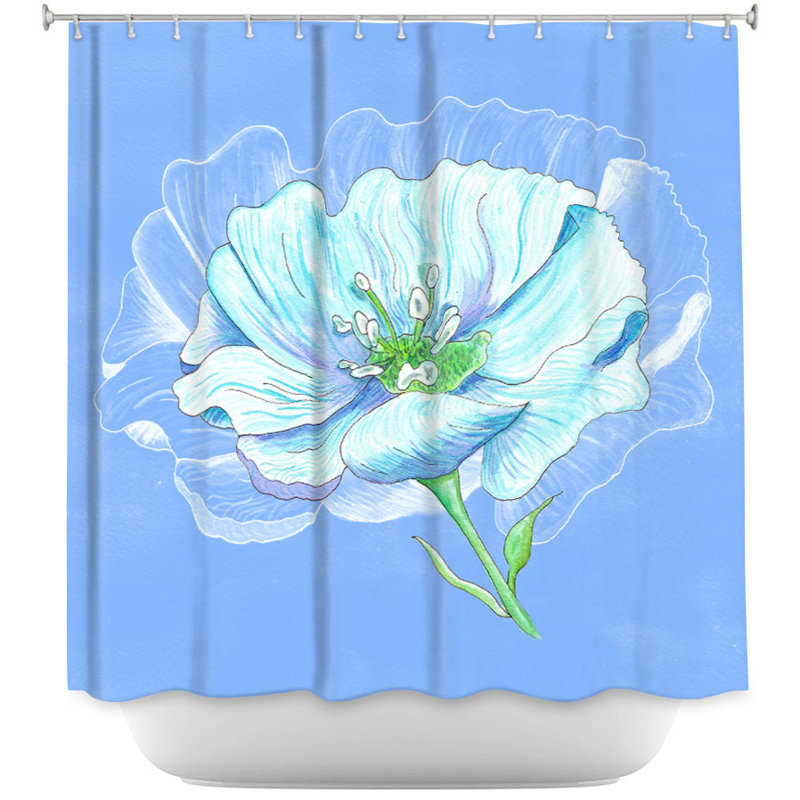 Rideau de douche simple fleur