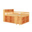 Grand lit mezzanine avec tablettes de rangement et armoire, structure de lit mezzanine basse en bois avec lumière DEL et échelle, espace spacieux sous le lit-1296910354-1296910349