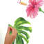 Décalcomanie murale fleur de hibiscus tropicale