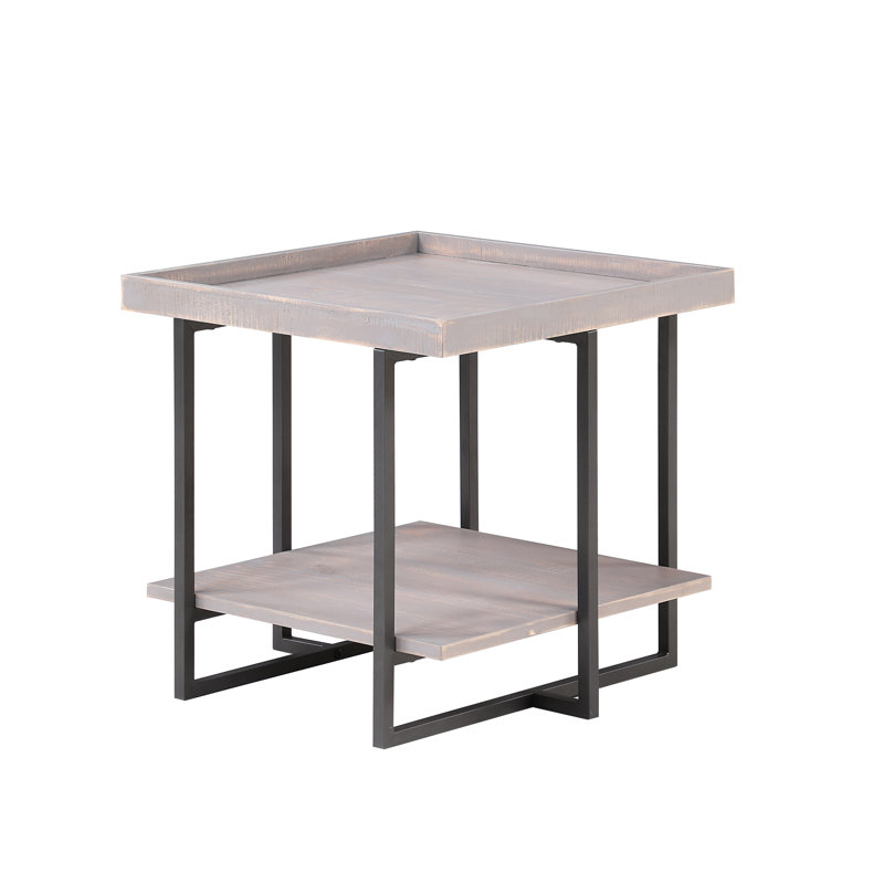 Baden Tray Top End Table, Antique Gray