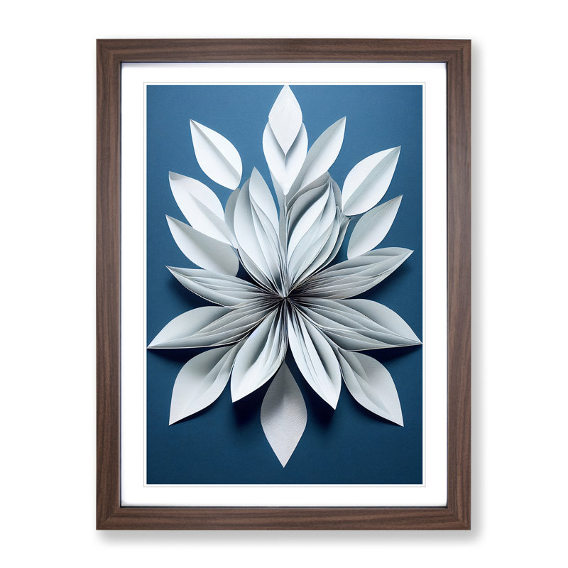 Luscious Flower - Framed Print, 64cm H x 46cm W x 2cm D, Walnut