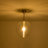 1-Light Clear Reeded Glass Globe Pendant