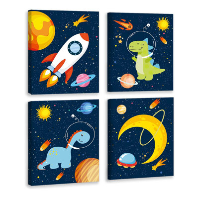 4 Piece Wrapped Canvas Wall Art
