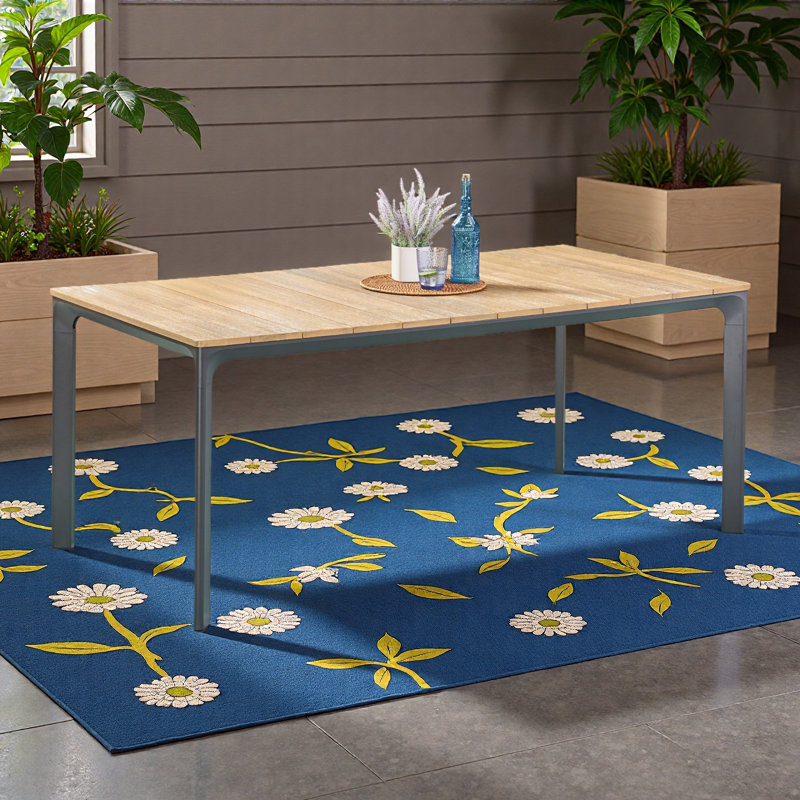 DINING TABLE WITH WOOD TOP