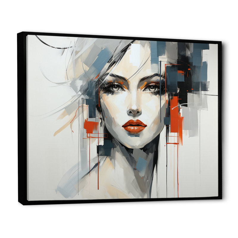 Valentino Fashion Portrait I, H 16 po x l 32 po x P 1 po, Cadre flottant noir