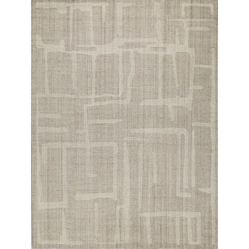 Breckenridge Handmade Abstract Area Rug, Beige/Ivory, Rectangle 15' x 20'