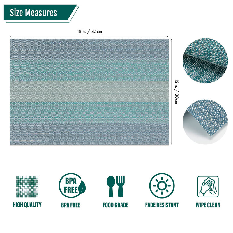 Polyester No Pattern Rectangle Placemat