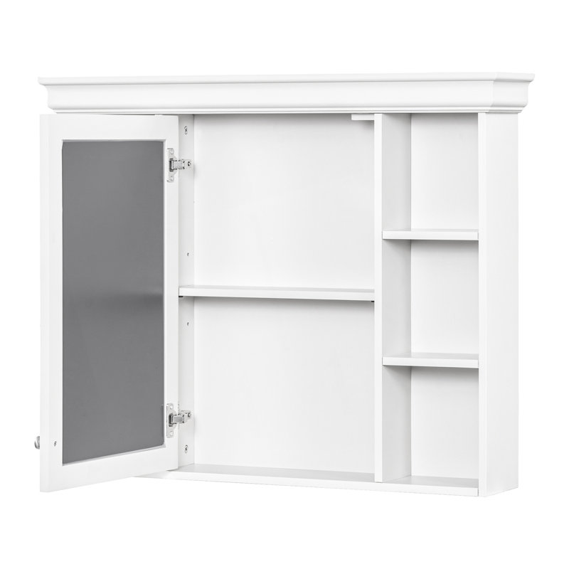 Armoire de rangement murale avec porte miroir