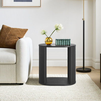 Davine 23.5"H Floor Shelf Storage Floor Shelf End Table