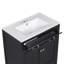 Ensemble de meuble-lavabo moderne noir avec lavabos doubles, lavabos en céramique, tablette réglable, portes à fermeture en douceur et tiroir rabattable-126233024