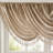 Faux Silk Waterfall Embellished Valance Champagne 38X46"-87155971