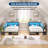 LED Twin Size Corner Bed With Charging Station, 2 Drawers and Bookcases-593656103-593656096