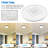 13 Inch LED Flush Mount Ceiling Light with 2 Black Frame, 3000K/4000K/5000K Adjustable, Dimmable, 24W, Modern LED Ceiling Light Fixture, for Bedroom, Basement, Hallway, ETL Listed
