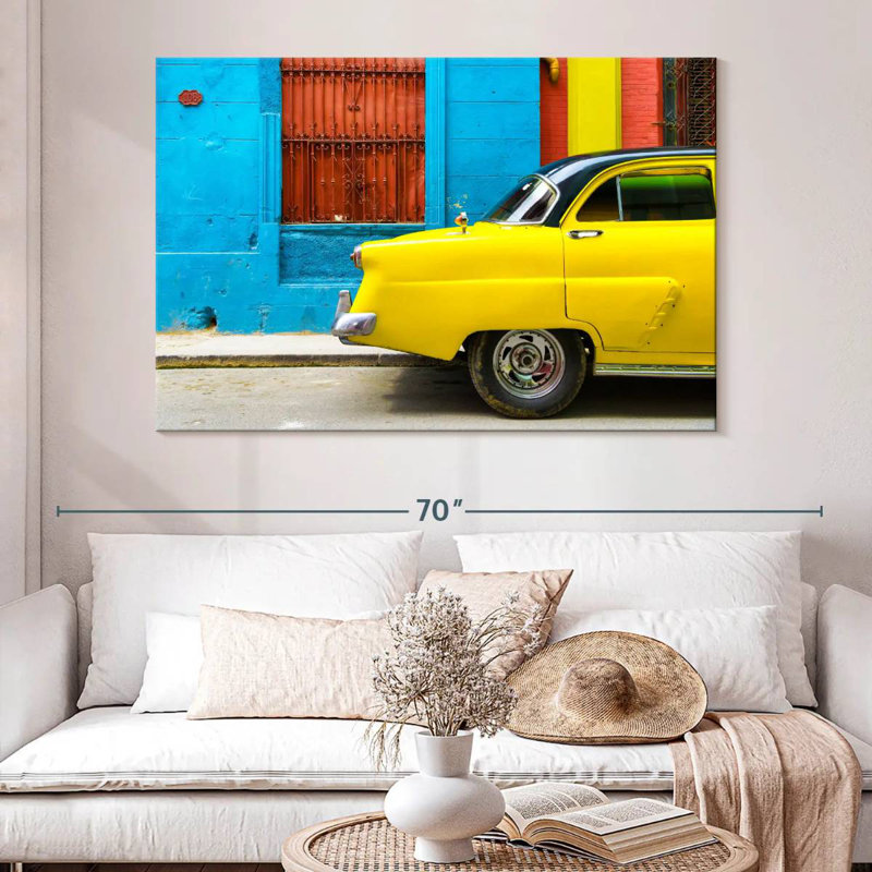 Kavia Cuba Fuerte - jaune de la Havane, H 34 po x l 51 po