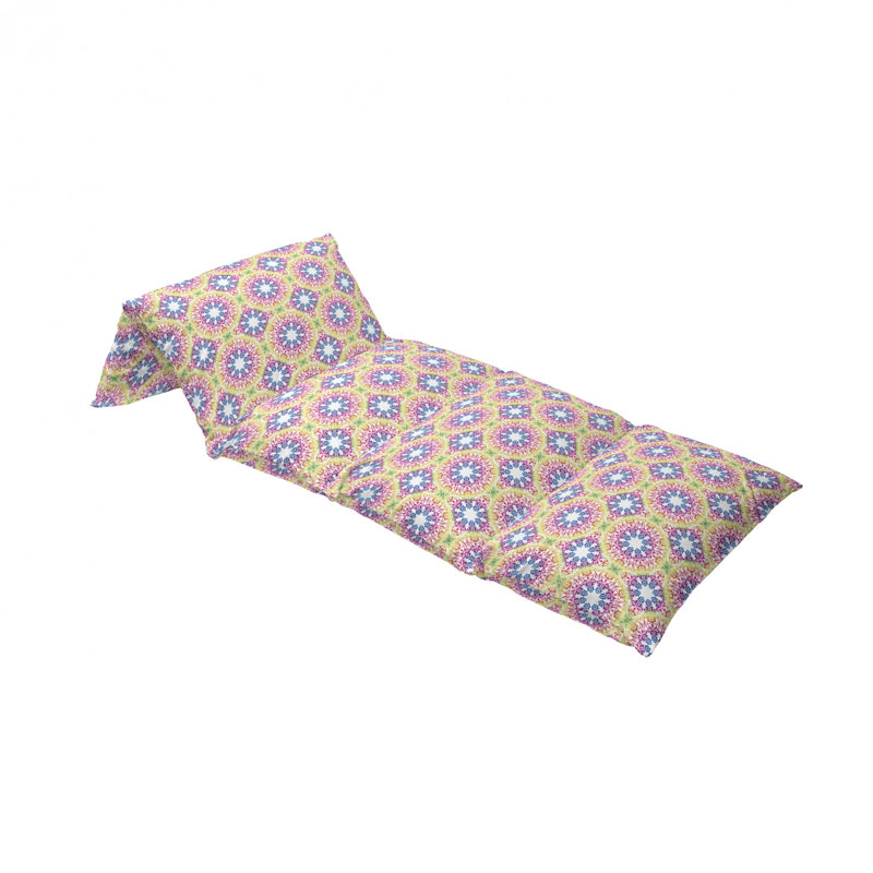 Housse de coussin d'extérieur Vivid Rainbow Mandala, H 2 po x l 27 po x P 88 po