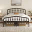 Metal Bed with Arched Headboard and Footboard-366383308-396136827