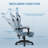 Reclining Ergonomic Fabric PC & Racing Game Chair With Bluetooth Speakers And Vibration Lumbar Pillow-141546272