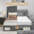 Bed Frame with 56" Tall Headboard, Boucle Upholstered Platform Bed with Nailhead Trim, Soft Fabric, No Box Spring Needed, Easy Assembly-1409323672-1409323651