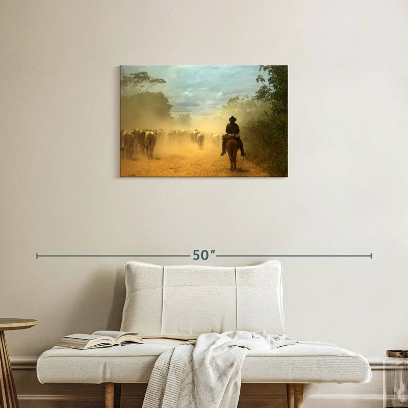 Mehar Cowboy Cattle Drive, 20" H x 30" W