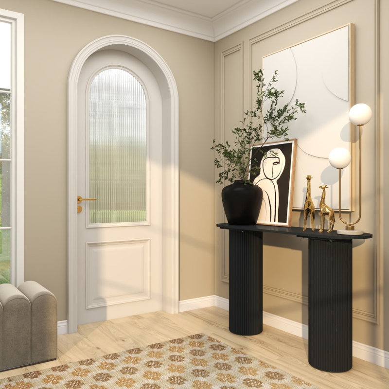 Console ovale en bois Cole and Grey